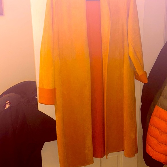 Zara Jackets & Blazers - Zara suede long overcoat